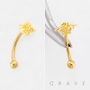 ORNATE TRIBAL SCROLL 316L SURGICAL STEEL CURVED BARBELL/EYEBROW